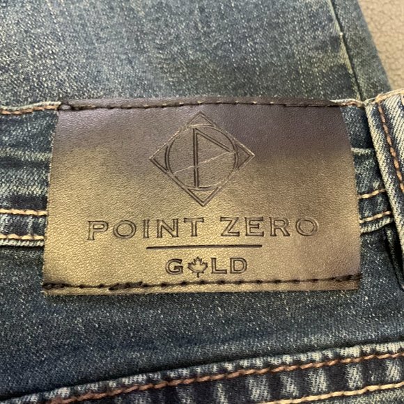 Point Zero Gold Mens Blue Denim Stretch Jeans Size 38x38 - Picture 6 of 6